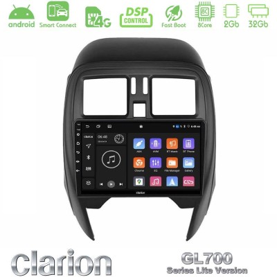 Clarion GL700 Lite Series 8Core Android ClarionOS 2+32GB Nissan Micra 2013-2016 Navigation Multimedia Tablet 9" Με Carplay & And