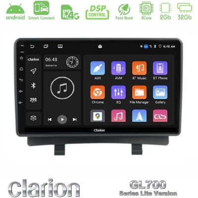Clarion GL700 Lite Series 8Core Android ClarionOS 2+32GB Opel Zafira Navigation Multimedia Tablet 9" Με Carplay & Android Auto