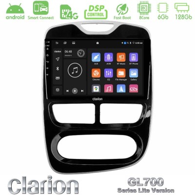 Clarion GL700 Lite Series 8Core Android ClarionOS 6+128GB Renault Clio 2012-2016 Navigation Multimedia Tablet 9" Με Carplay & An