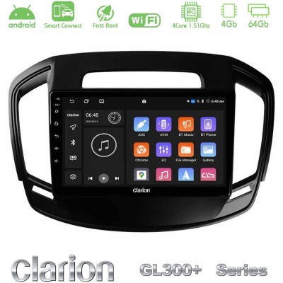 Clarion GL300+ Series 4Core Android ClarionOS 4+64GB Opel Insignia 2014-2017 Navigation Multimedia Tablet 9"