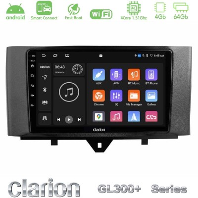 Clarion GL300+ Series 4Core Android ClarionOS 4+64GB Smart 451 Facelift Navigation Multimedia Tablet 9"