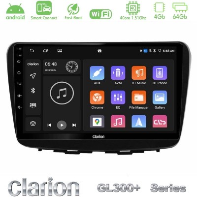 Clarion GL300+ Series 4Core Android ClarionOS 4+64GB Suzuki Baleno 2016-2021 Navigation Multimedia Tablet 9"