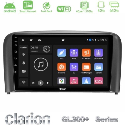 Clarion GL300+ Series 4Core Android ClarionOS 4+64GB Volvo S80 1998-2006 Navigation Multimedia Tablet 9"