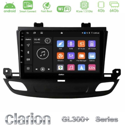 Clarion GL300+ Series 4Core Android ClarionOS 4+64GB Opel Insignia 2 2017-2020 Navigation Multimedia Tablet 9"