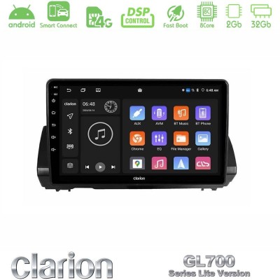 Clarion GL700 Lite Series 8Core Android ClarionOS 2+32GB Dacia Sandero/Logan/Jogger 2022- Navigation Multimedia Tablet 9" Με Car