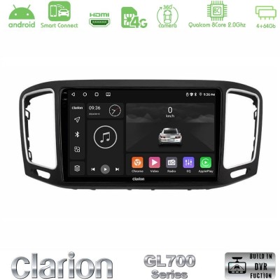 Clarion GL700 Series 8Core Android ClarionOS 4+64GB VW Sharan 2015-2023 Navigation Multimedia Tablet 9" Με Carplay & Android Aut