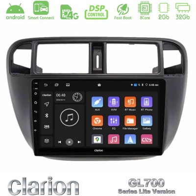 Clarion GL700 Lite Series 8Core Android ClarionOS 2+32GB Honda Civic 1995-2001 Navigation Multimedia Tablet 9" Με Carplay & Andr