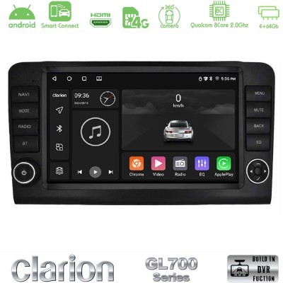 Clarion GL700 Series 8Core Android ClarionOS 4+64GB Mercedes ML/GL Class W164 2006-2011 Navigation Multimedia Tablet 9" Με Carpl