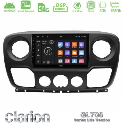 Clarion GL700 Lite Series 8Core Android ClarionOS 6+128GB Renault/Nissan/Opel Navigation Multimedia Tablet 10" Με Carplay & Andr