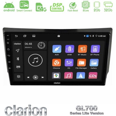 Clarion GL700 Lite Series 8Core Android ClarionOS 2+32GB Ssangyong Rexton 2002-2006 Navigation Multimedia Tablet 9" Με Carplay &