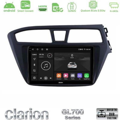 Clarion GL700 Series 8Core Android ClarionOS 4+64GB Hyundai i20 2014-2018 RHD Navigation Multimedia Tablet 9" Με Carplay & Andro Clarion GL700 Series 8Core Android ClarionOS 4+64GB Hyundai i20 2014-2018 RHD Navigation Multimedia Tablet 9" Με Carplay & Andro