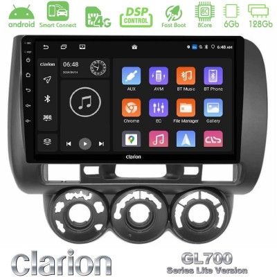 Clarion GL700 Lite Series 8Core Android ClarionOS 6+128GB Honda Jazz (Fit) 2002-2008 (RHD) Manual A/C Navigation Multimedia Tabl
