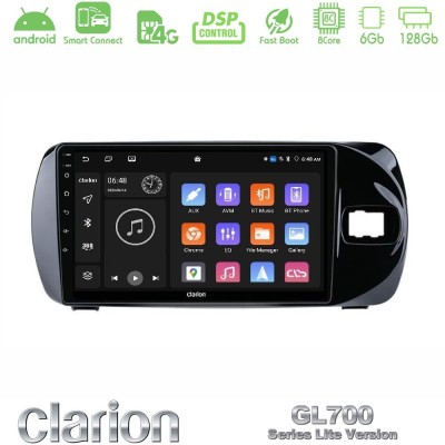 Clarion GL700 Lite Series 8Core Android ClarionOS 6+128GB Toyota Yaris (Vitz) 2015-2020 RHD Navigation Multimedia Tablet 9" Με C