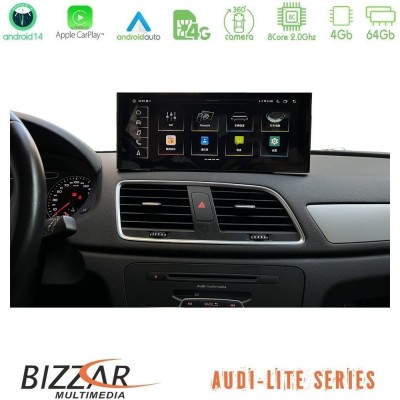 Bizzar Lite Series Audi Q3 (8U) 2011-2018 Android14 8Core (4+64GB) Navigation Multimedia 10.25"
