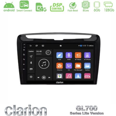 Clarion GL700 Lite Series 8Core Android ClarionOS 6+128GB Lancia Ypsilon 2011-2015 Navigation Multimedia Tablet 9" Με Carplay & 