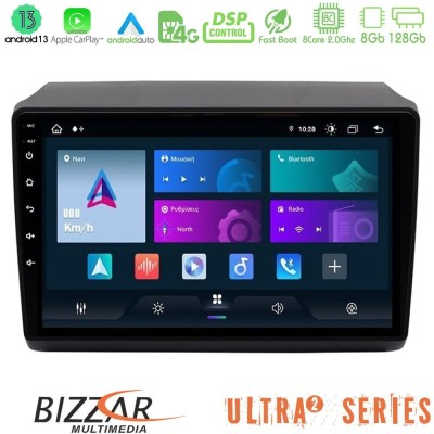 Bizzar Ultra Series Fiat Ducato/Citroen Jumper/Peugeot 8core Android13 8+128GB Navigation Multimedia Tablet 9"