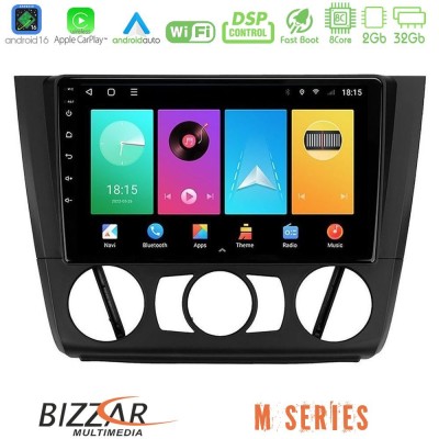 Bizzar M Series 8Core Android16 2+32GB BMW 1Series E81/E82/E87/E88 (MANUAL A/C) Navigation Multimedia Tablet 9"