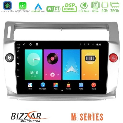 Bizzar M Series 8Core Android16 2+32GB Citroen C4 2004-2010 Navigation Multimedia Tablet 9"