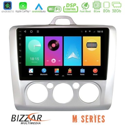 Bizzar M Series 8Core Android16 2+32GB Ford Focus Manual AC Navigation Multimedia Tablet 9"