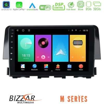 Bizzar M Series 8Core Android16 2+32GB Honda Civic 2016-2020 Navigation Multimedia Tablet 9"