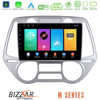 Bizzar M Series 8Core Android16 2+32GB Hyundai i20 2009-2012 Auto A/C Navigation Multimedia Tablet 9"
