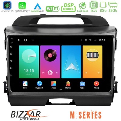 Bizzar M Series 8Core Android16 2+32GB Kia Sportage Navigation Multimedia Tablet 9"