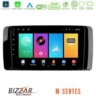 Bizzar M Series 8Core Android16 2+32GB Mercedes R Class Navigation Multimedia Tablet 9"