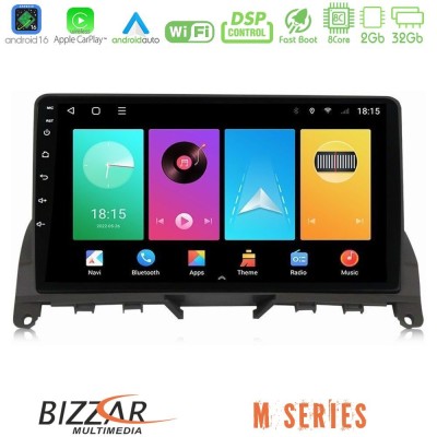 Bizzar M Series 8Core Android16 2+32GB Mercedes C Class W204 Navigation Multimedia Tablet 9"