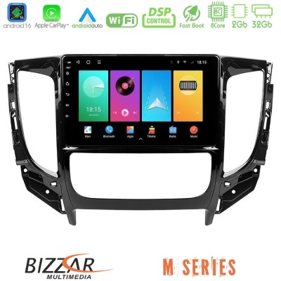 Bizzar M Series 8Core Android16 2+32GB Mitsubishi L200 2016- amp Fiat Fullback (Auto A/C) Navigation Multimedia Tablet 9"