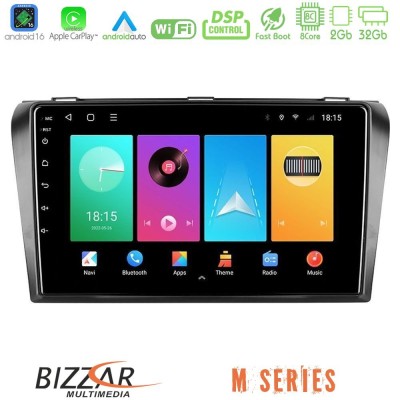 Bizzar M Series 8Core Android16 2+32GB Mazda 3 2004-2009 Navigation Multimedia Tablet 9"