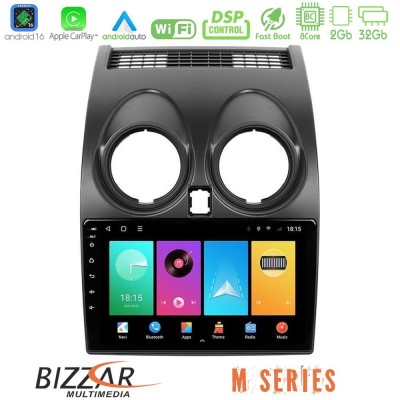 Bizzar M Series 8Core Android16 2+32GB Nissan Qashqai J10 Navigation Multimedia Tablet 9"
