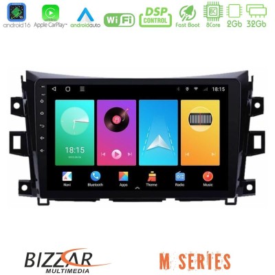 Bizzar M Series 8Core Android16 2+32GB Nissan Navara NP300 Navigation Multimedia Tablet 9"