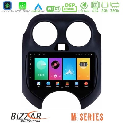 Bizzar M Series 8Core Android16 2+32GB Nissan Micra 2011-2014 Navigation Multimedia Tablet 9"