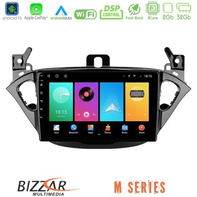 Bizzar M Series 8Core Android16 2+32GB Opel Corsa E/Adam Navigation Multimedia Tablet 9"