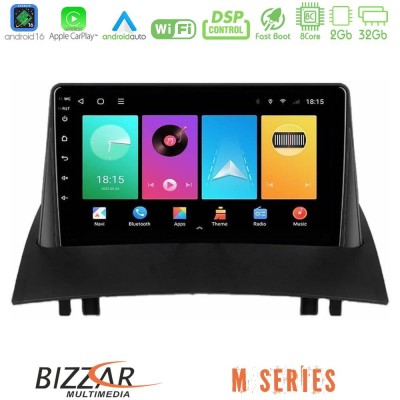 Bizzar M Series 8Core Android16 2+32GB Renault Megane 2 2002-2008 Navigation Multimedia Tablet 9"