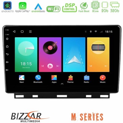 Bizzar M Series 8Core Android16 2+32GB Renault Clio 5 2020-2024 Navigation Multimedia Tablet 9"