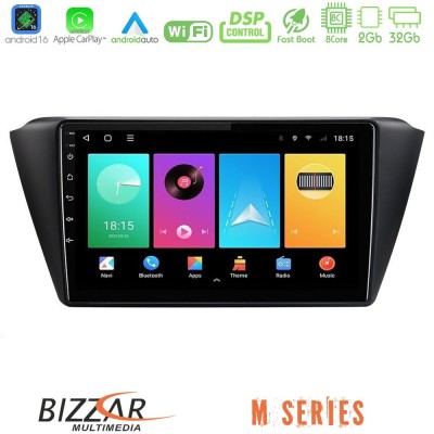 Bizzar M Series 8Core Android16 2+32GB Skoda Fabia 2015-2021 Navigation Multimedia Tablet 9"