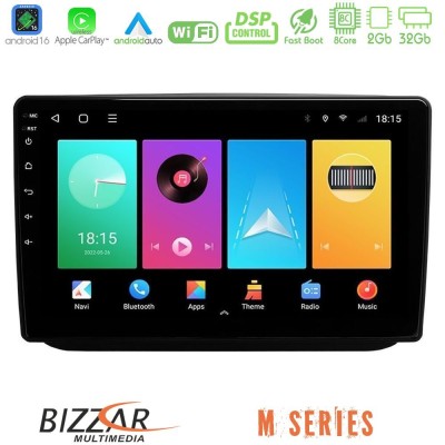 Bizzar M Series 8Core Android16 2+32GB Skoda Fabia 2007-2014 Navigation Multimedia Tablet 10"