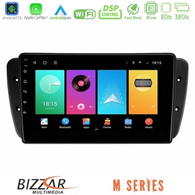 Bizzar M Series 8Core Android16 2+32GB Seat Ibiza 2008-2012 Navigation Multimedia Tablet 9"