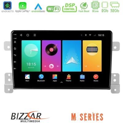 Bizzar M Series 8Core Android16 2+32GB Suzuki Grand Vitara Navigation Multimedia Tablet 9"
