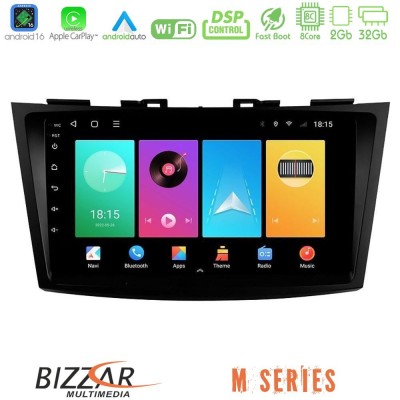 Bizzar M Series 8Core Android16 2+32GB Suzuki Swift 2011-2016 Navigation Multimedia Tablet 9"