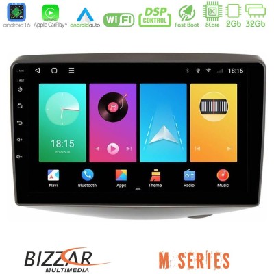 Bizzar M Series 8Core Android16 2+32GB Toyota Yaris 1999 - 2006 Navigation Multimedia Tablet 9"