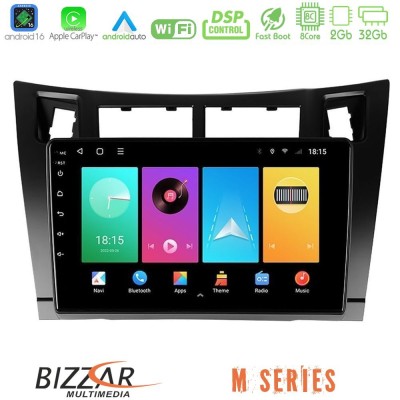 Bizzar M Series 8Core Android16 2+32GB Toyota Yaris Navigation Multimedia Tablet 9" (Μαύρο Χρώμα)