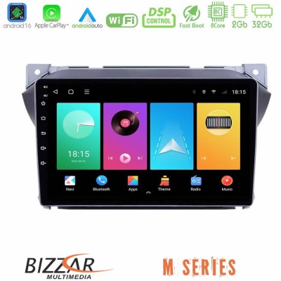 Bizzar M Series 8Core Android16 2+32GB Suzuki Alto amp Nissan Pixo Navigation Multimedia Tablet 9"