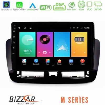 Bizzar M Series 8Core Android16 2+32GB Seat Ibiza 2012-2015 Navigation Multimedia Tablet 9" (Piano Black)