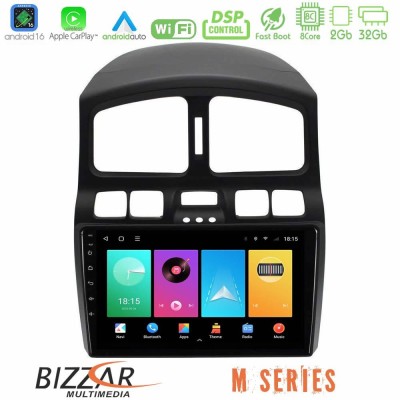 Bizzar M Series 8Core Android16 2+32GB Hyundai Santa Fe 2000-2006 Navigation Multimedia Tablet 9"
