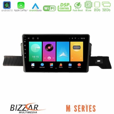 Bizzar M Series 8Core Android16 2+32GB Citroen C3 You 2025- Navigation Multimedia Tablet 9"