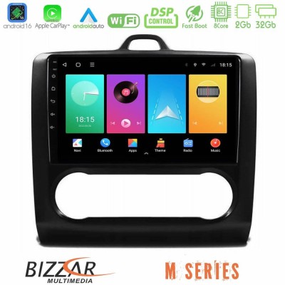 Bizzar M Series 8Core Android16 2+32GB Ford Focus Auto AC Navigation Multimedia Tablet 9" (Μαύρο Χρώμα)