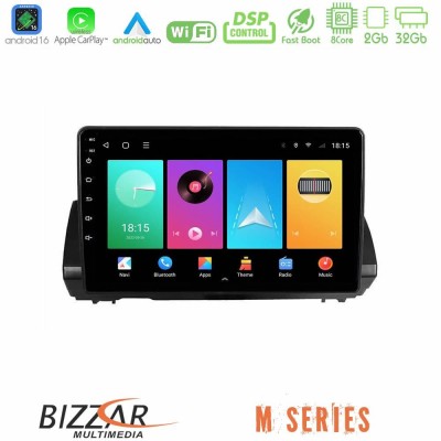 Bizzar M Series 8Core Android16 2+32GB Dacia Sandero/Logan/Jogger 2022- Navigation Multimedia Tablet 9"