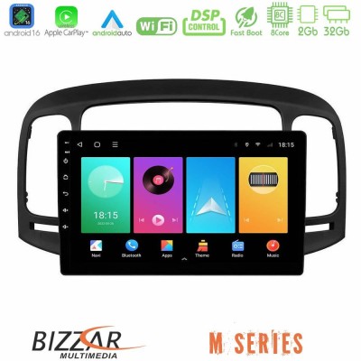 Bizzar M Series 8Core Android16 2+32GB Hyundai Accent 2006-2011 Navigation Multimedia Tablet 9"